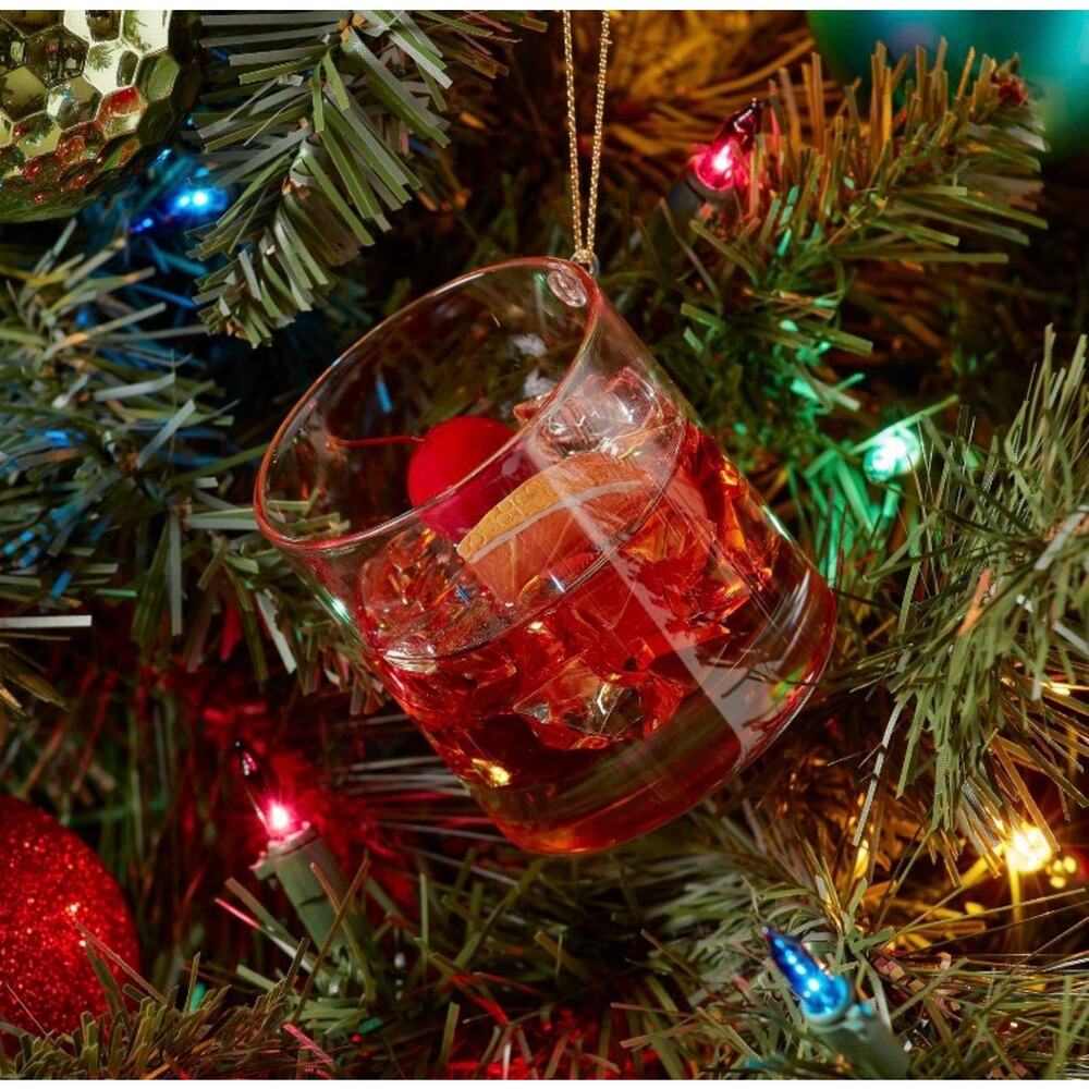 New Old Fashioned Cocktail Christmas Tree Glass Ornament Wondershop Target - Picture 2 of 6
